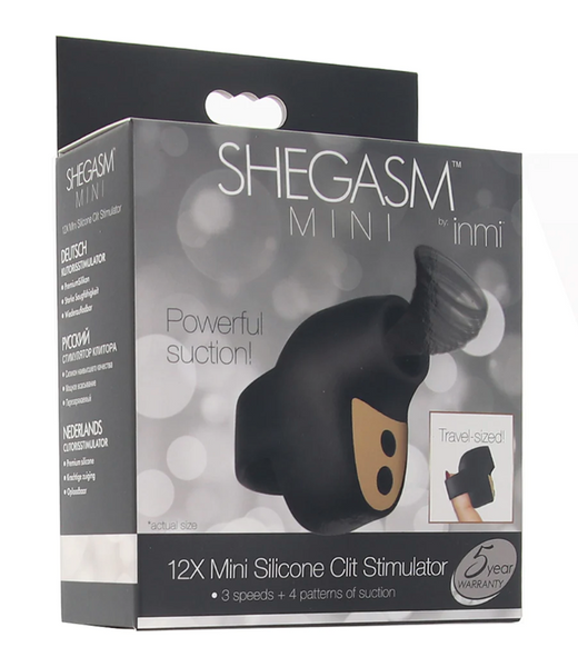 Shegasm Mini Silicone Clitoral Suction Vibe in Black