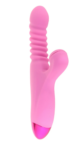 Luxe Nova Thrusting & Throbbing Rabbit Vibe in Pink