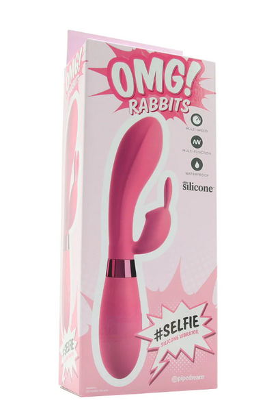 OMG! #SELFIE Silicone Rabbit Vibe in Pink